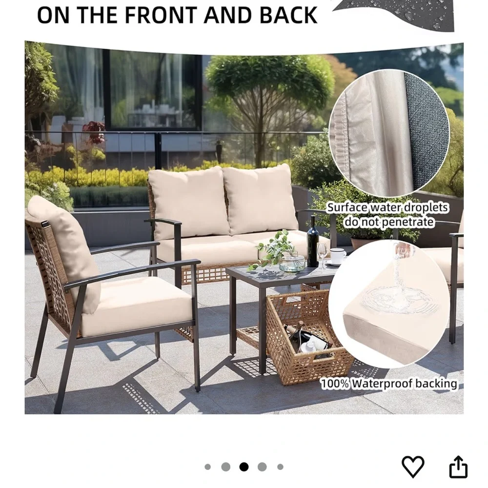 Elegant Cream Outdoor Cushion Covers